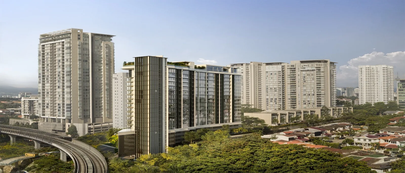 BRDB Developments 官网项目页的 One Eleven Menerung 主视觉——吉隆坡孟沙单栋 23 层永久地契塔楼，共 111 户