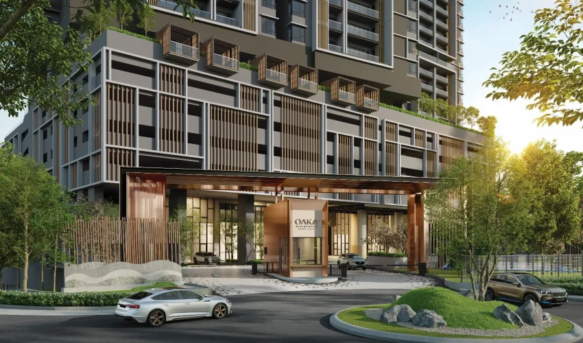 Oaka Residences grand entrance - official project image
