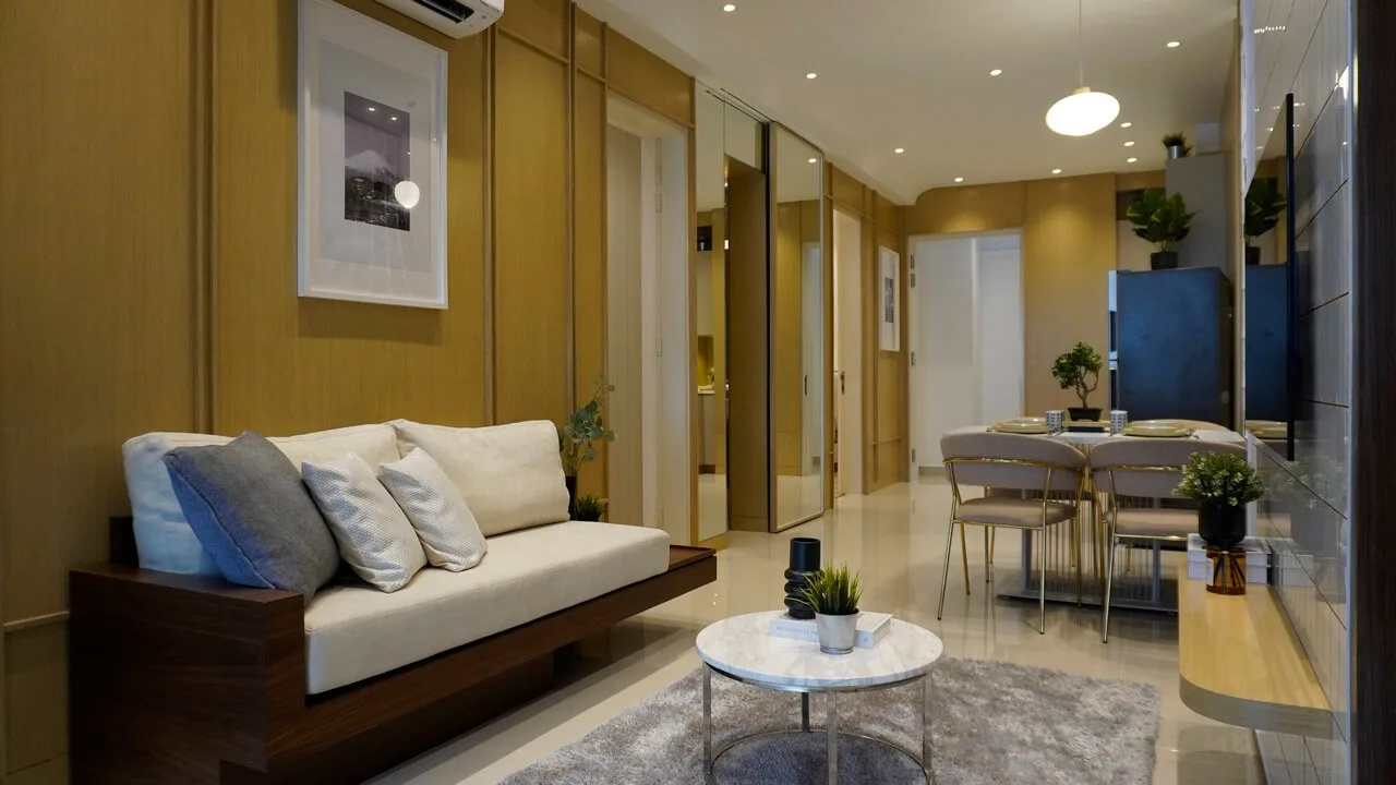 Type A show unit living area at Aethera Residences, Johor Bahru