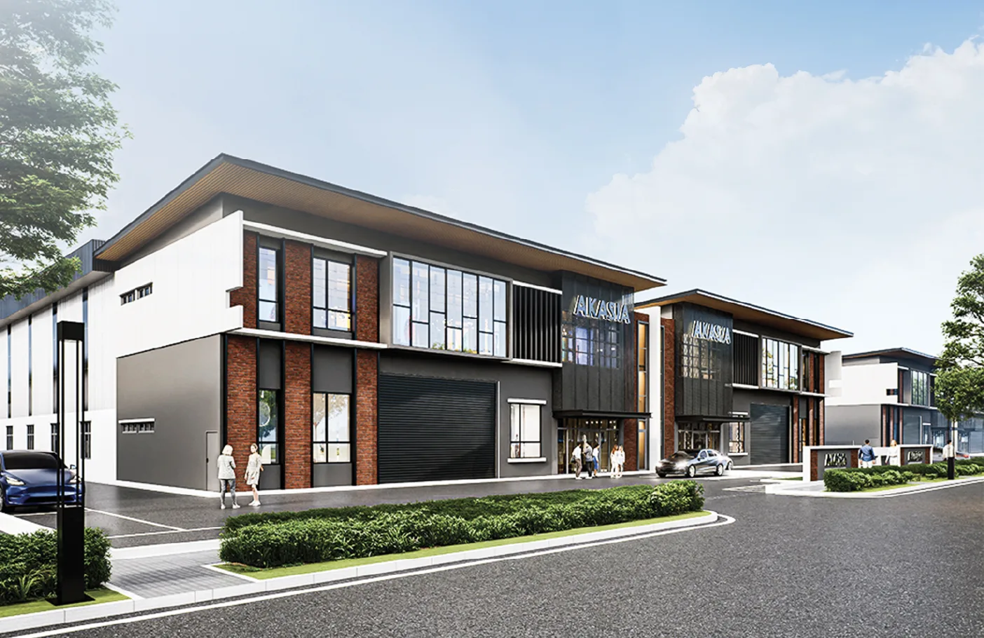 Akasia Business Park 乌鲁地南半独立式厂房效果图，300 安培三相供电