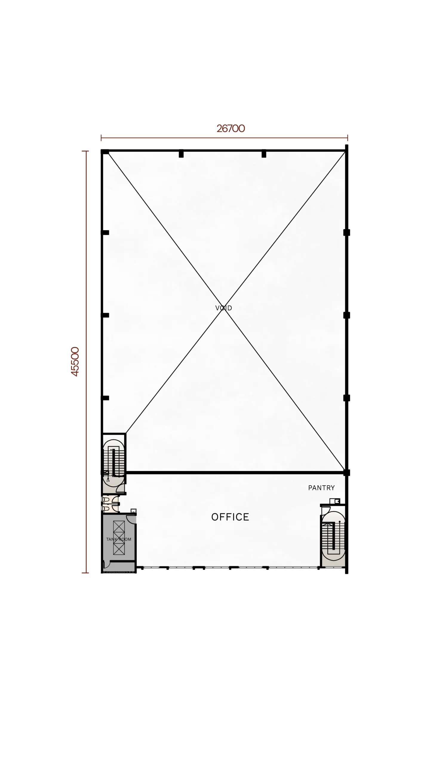 Semi-detached factory first floor office plan at Akasia Business Park @ Ulu Tiram, Johor