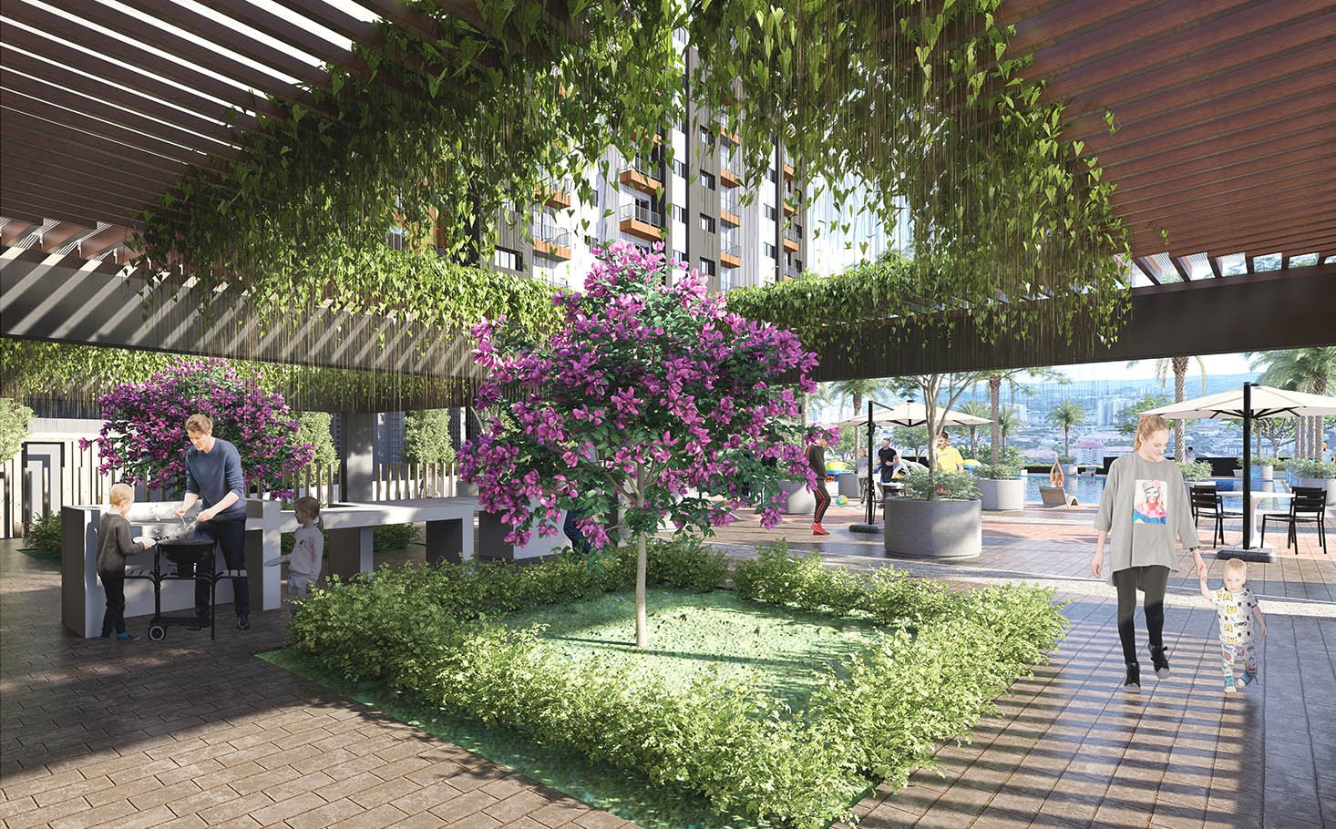 Barbecue area at Alamanda Heights by Multiplex Property Group, Taman Bukit Serdang, Seri Kembangan, Selangor