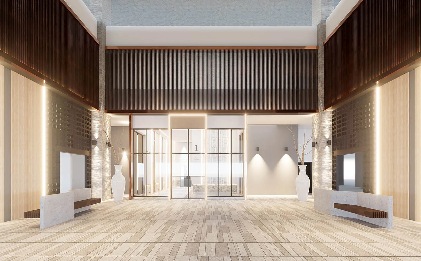 Entrance lobby at Alamanda Heights by Multiplex Property Group, Taman Bukit Serdang, Seri Kembangan, Selangor