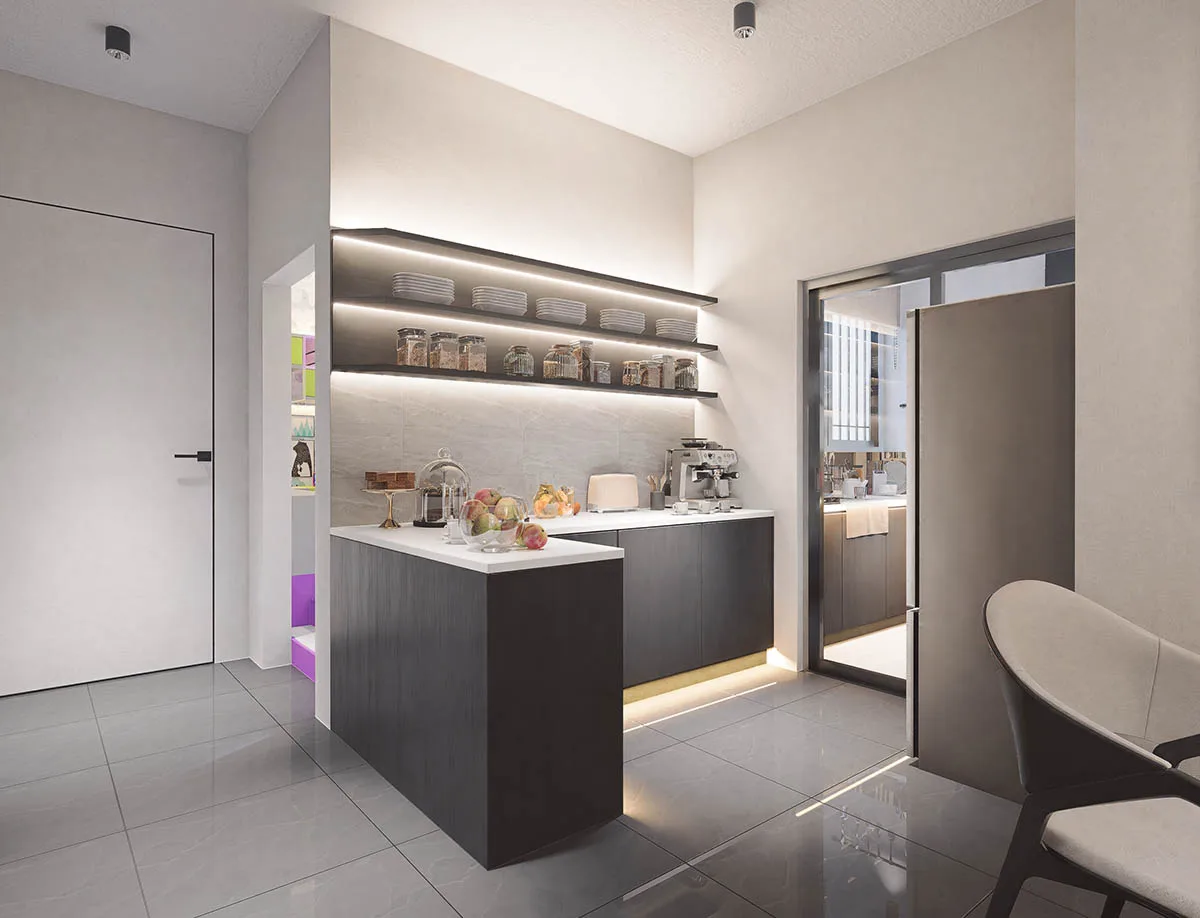 Type B interior, dining area at Alamanda Heights by Multiplex Property Group, Taman Bukit Serdang, Seri Kembangan, Selangor