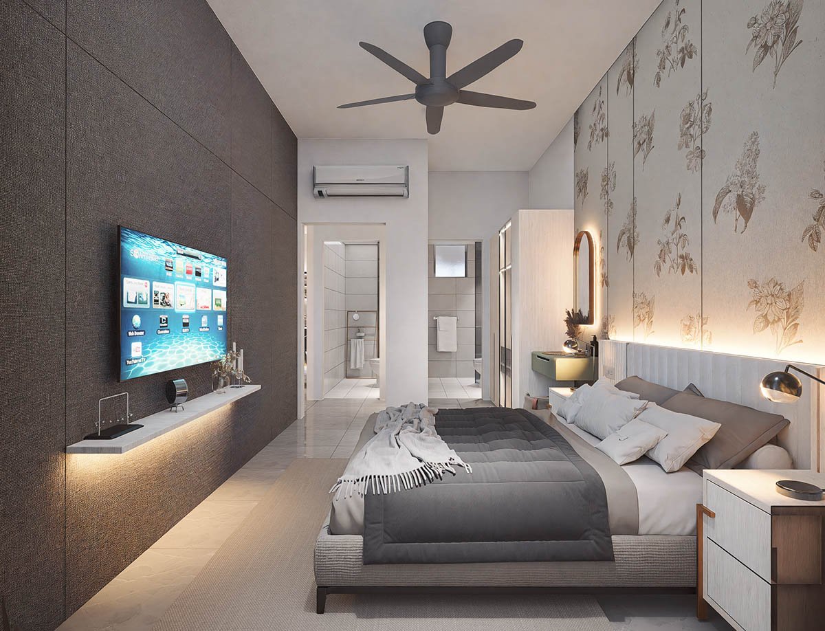 Type B interior, second bedroom at Alamanda Heights by Multiplex Property Group, Taman Bukit Serdang, Seri Kembangan, Selangor