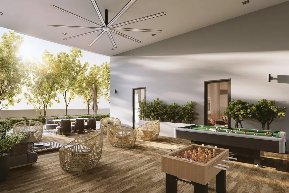 Indoor entertainment room at Aliva Mount Austin serviced residence, Johor Bahru