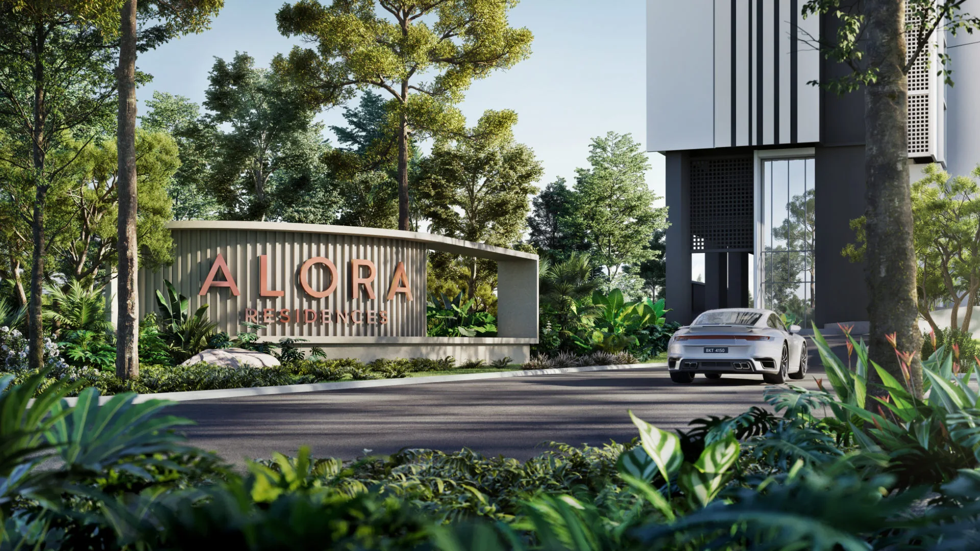 雪兰莪梳邦再也 USJ 25 Avaland Alora Residences 入口意象