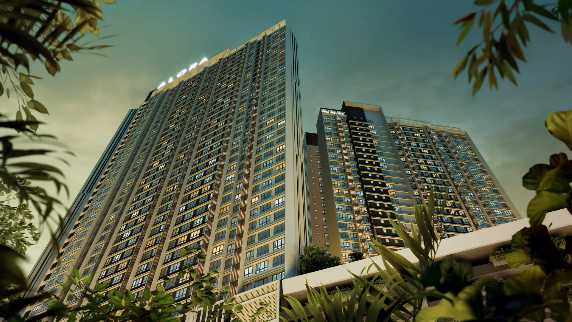 雪兰莪梳邦再也 USJ 25 Avaland Alora Residences 塔楼外观