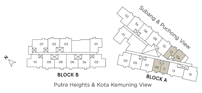 雪兰莪梳邦再也 USJ 25 Avaland Alora Residences Tower A Type D 户型图，568 平方尺