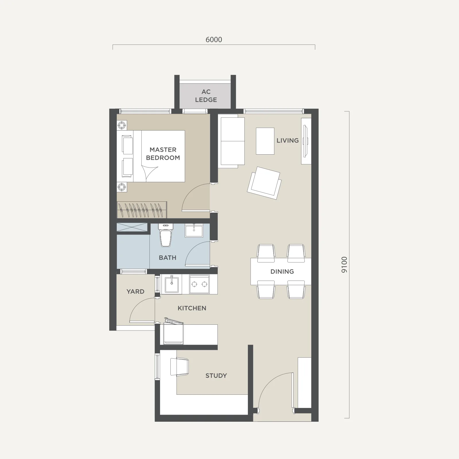 雪兰莪梳邦再也 USJ 25 Avaland Alora Residences Type D 楼层平面定位图
