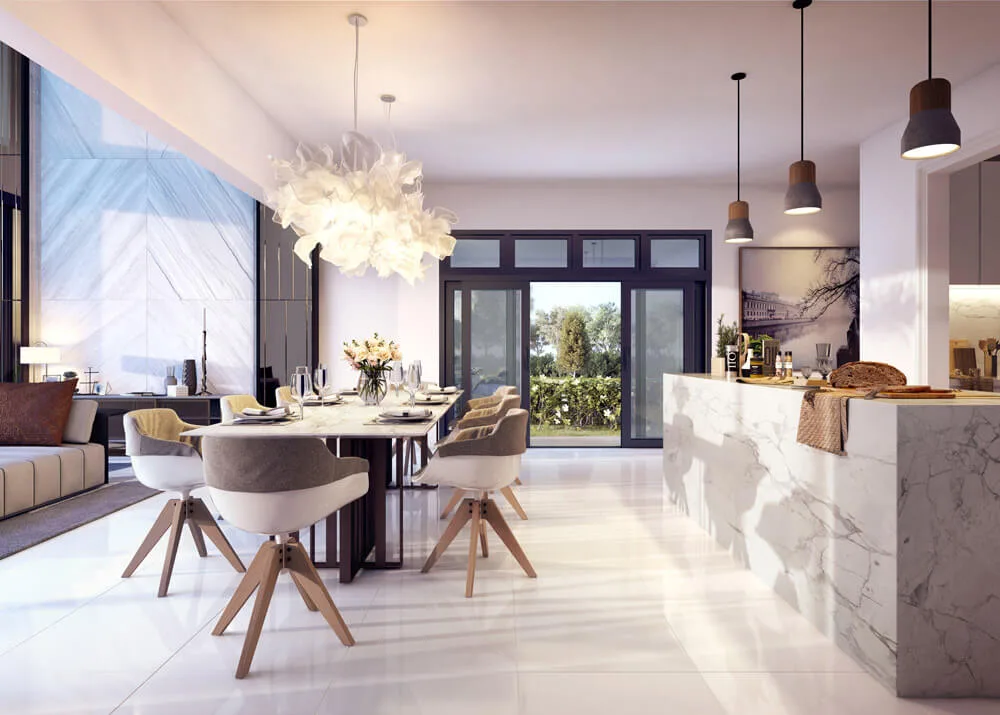 Garden Villa dining area at Alstonia Hilltop Homes by MRCB Land, Bukit Rahman Putra, Sungai Buloh, Selangor