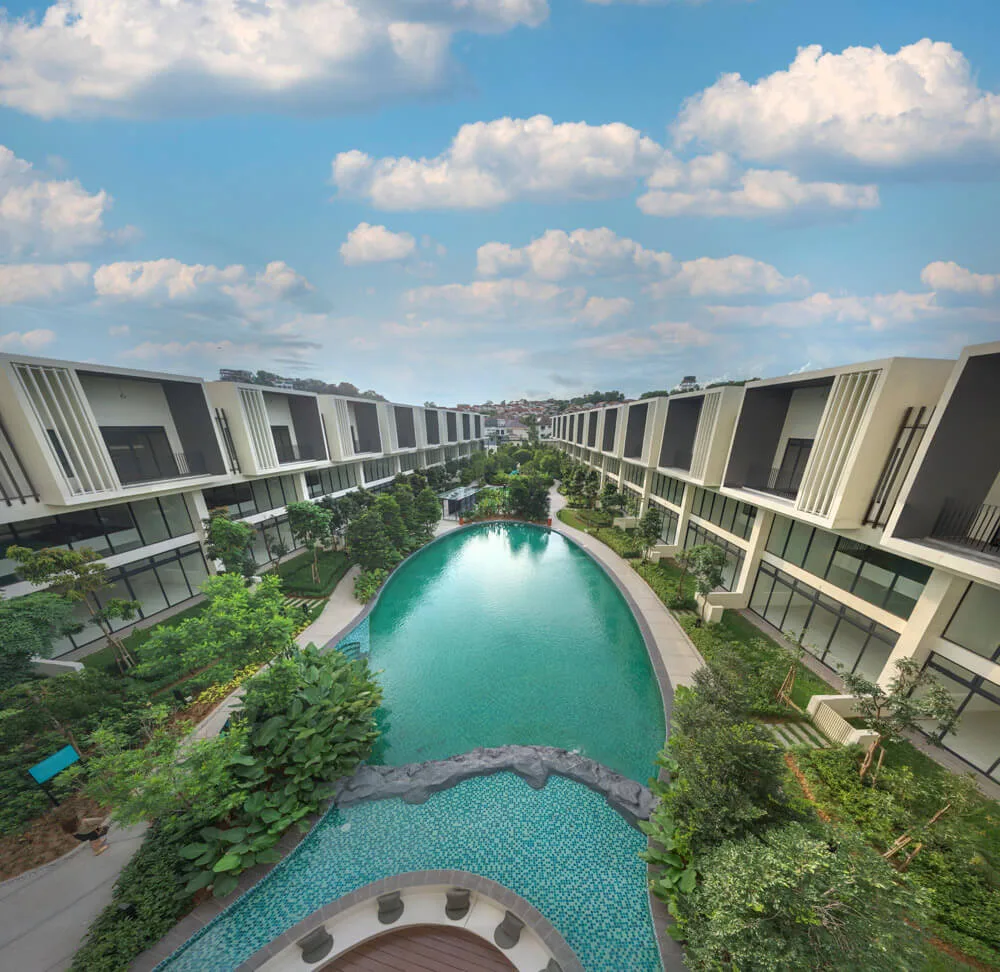 Overall landscape plan view at Alstonia Hilltop Homes by MRCB Land, Bukit Rahman Putra, Sungai Buloh, Selangor