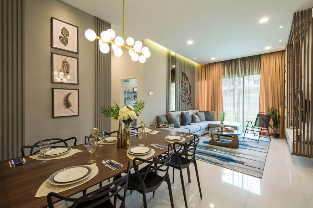 Type C living room at Alstonia Hilltop Homes by MRCB Land, Bukit Rahman Putra, Sungai Buloh, Selangor