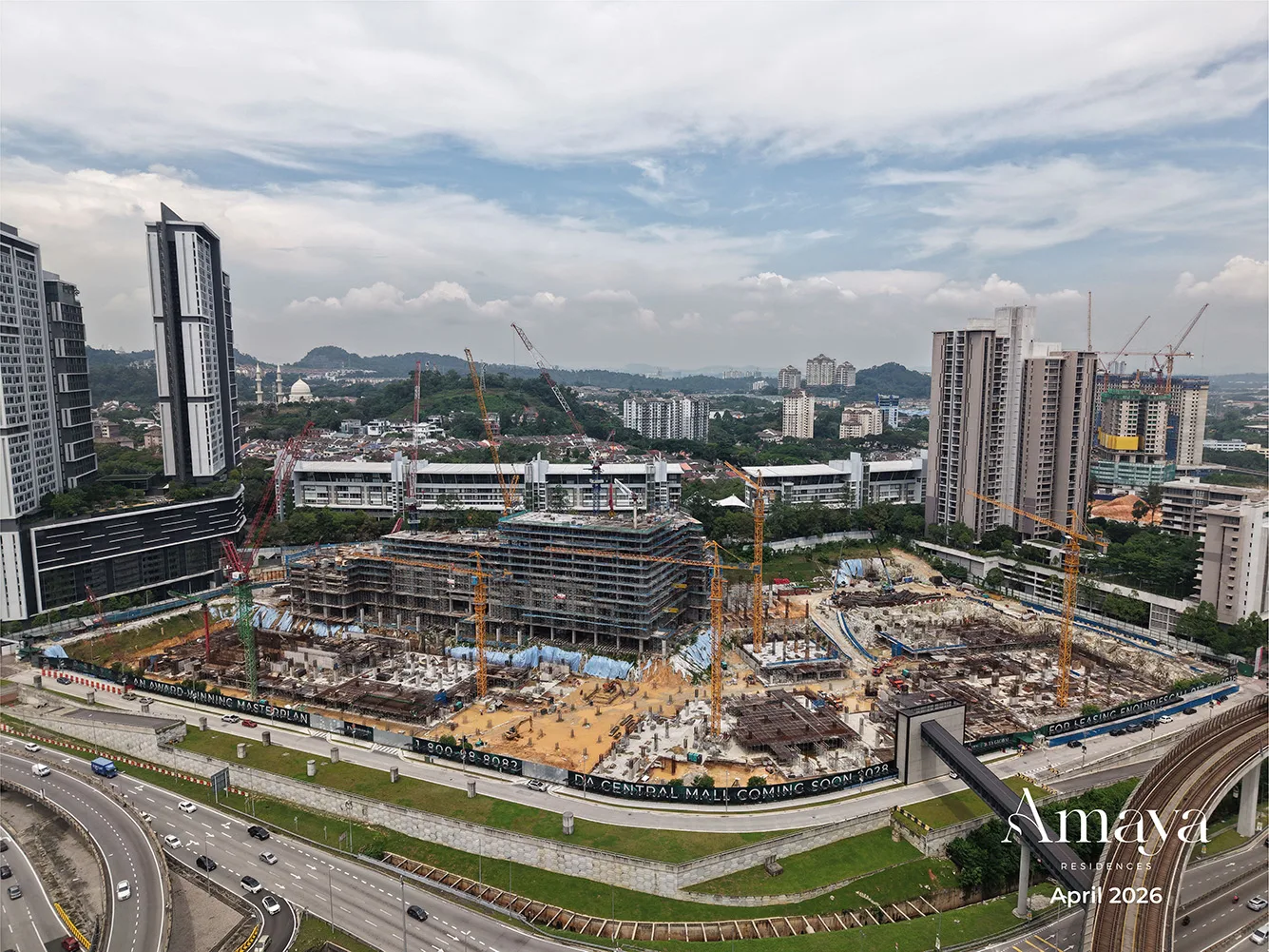 Construction progress, April 2026, first published view at Amaya Residences @ Damansara Avenue by TA Global, Bandar Sri Damansara, Selangor