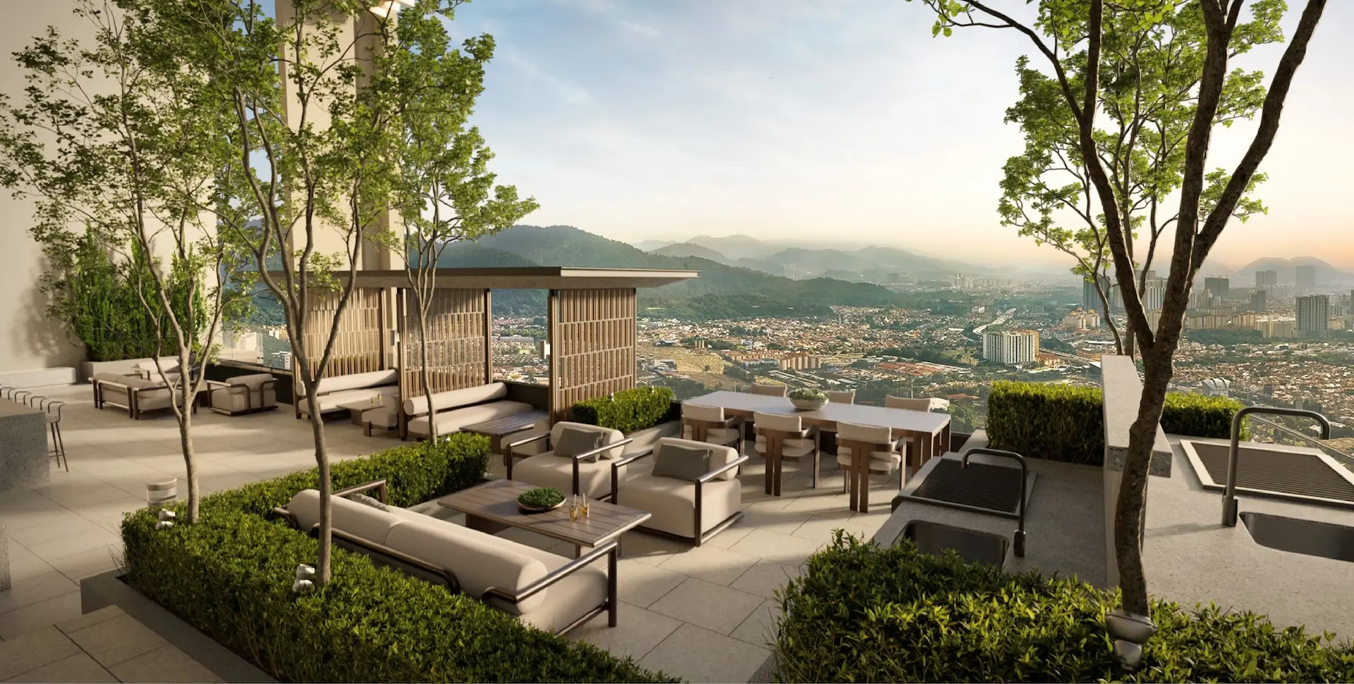 The facilities banner image across the podium at Amaya Residences @ Damansara Avenue by TA Global, Bandar Sri Damansara, Selangor