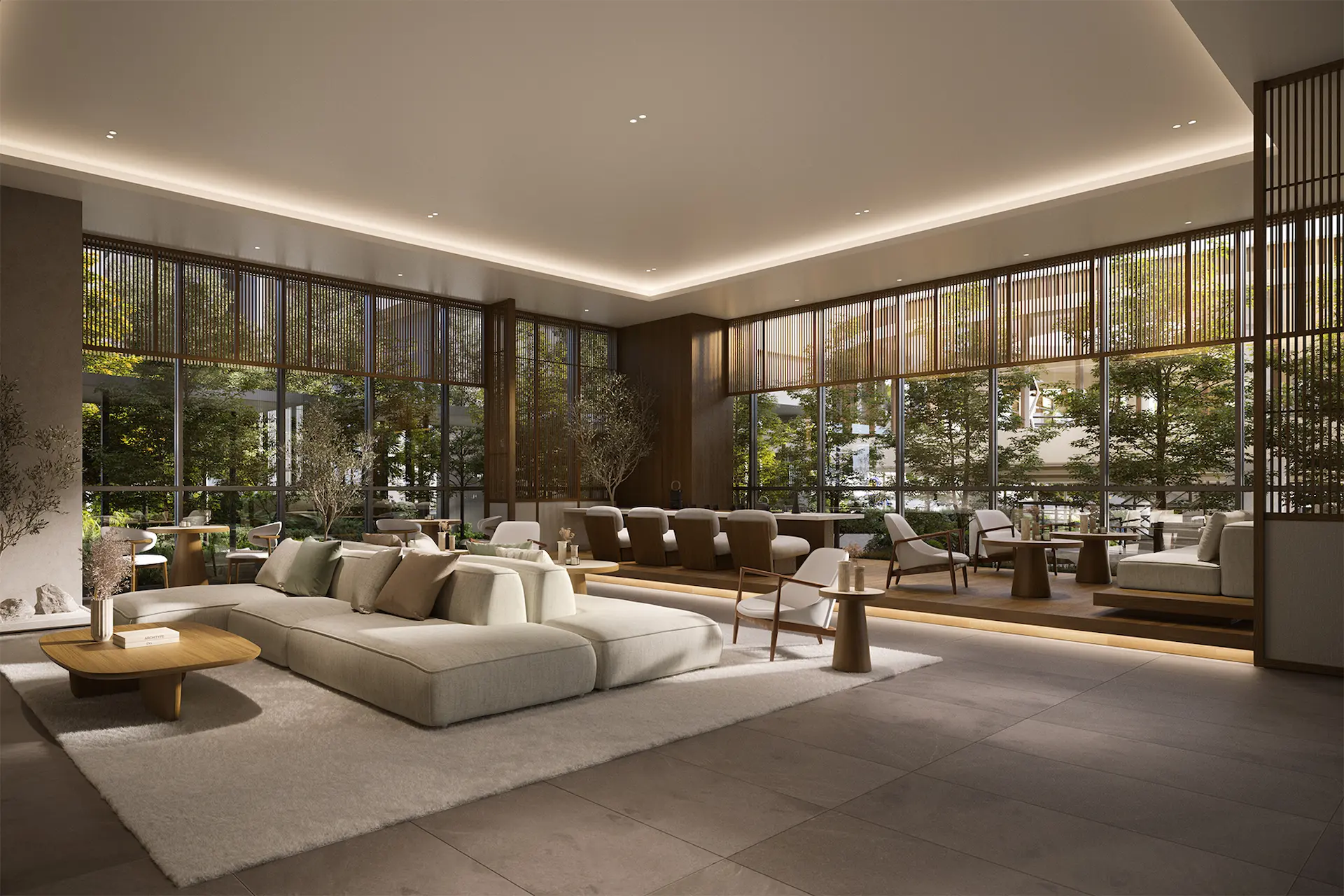 The resident lounge on the podium deck at Amaya Residences @ Damansara Avenue by TA Global, Bandar Sri Damansara, Selangor