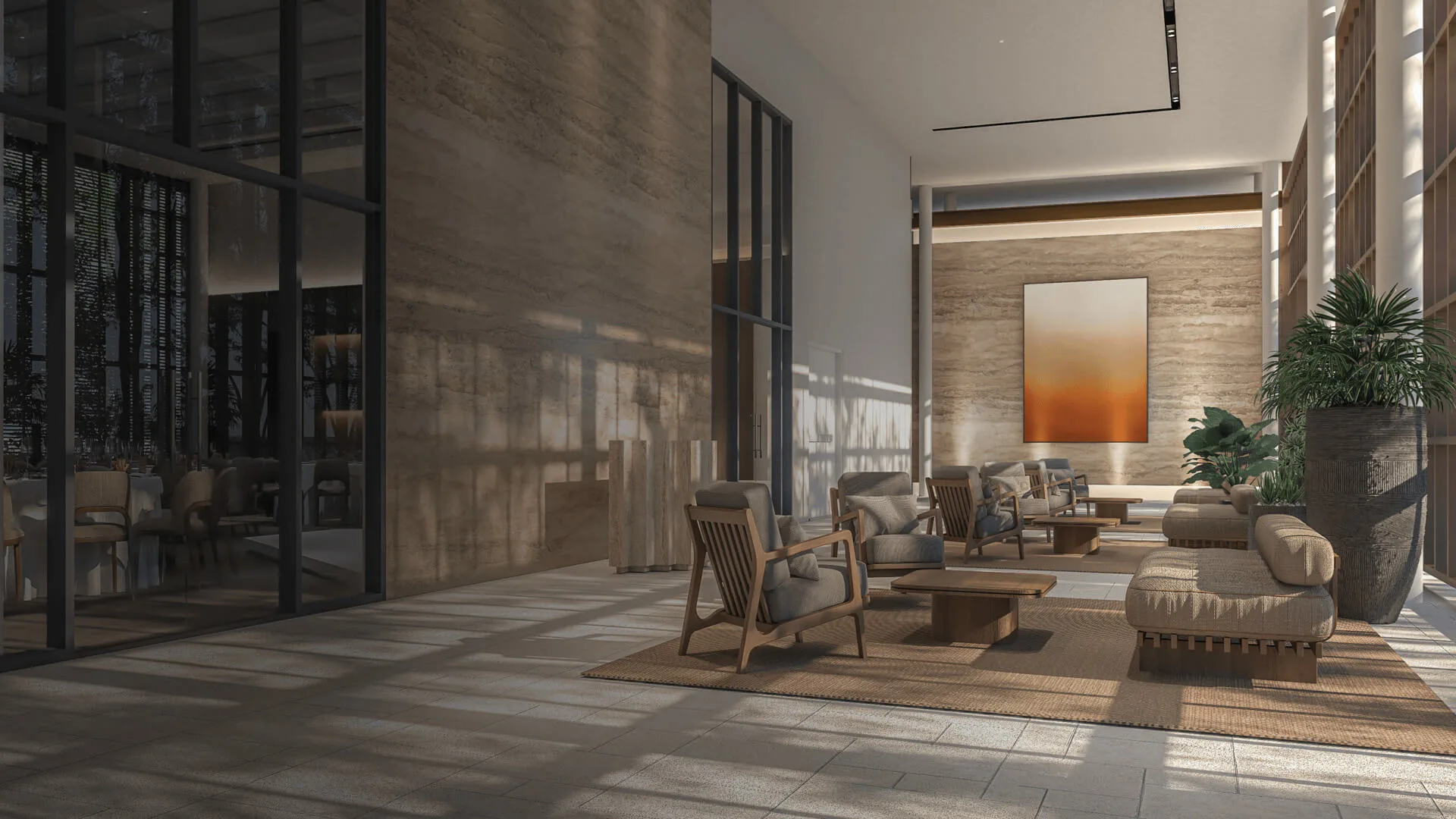 Pre-function area on the Level 7 facilities deck at Amberwood Resort Residences, Larkin, Johor Bahru