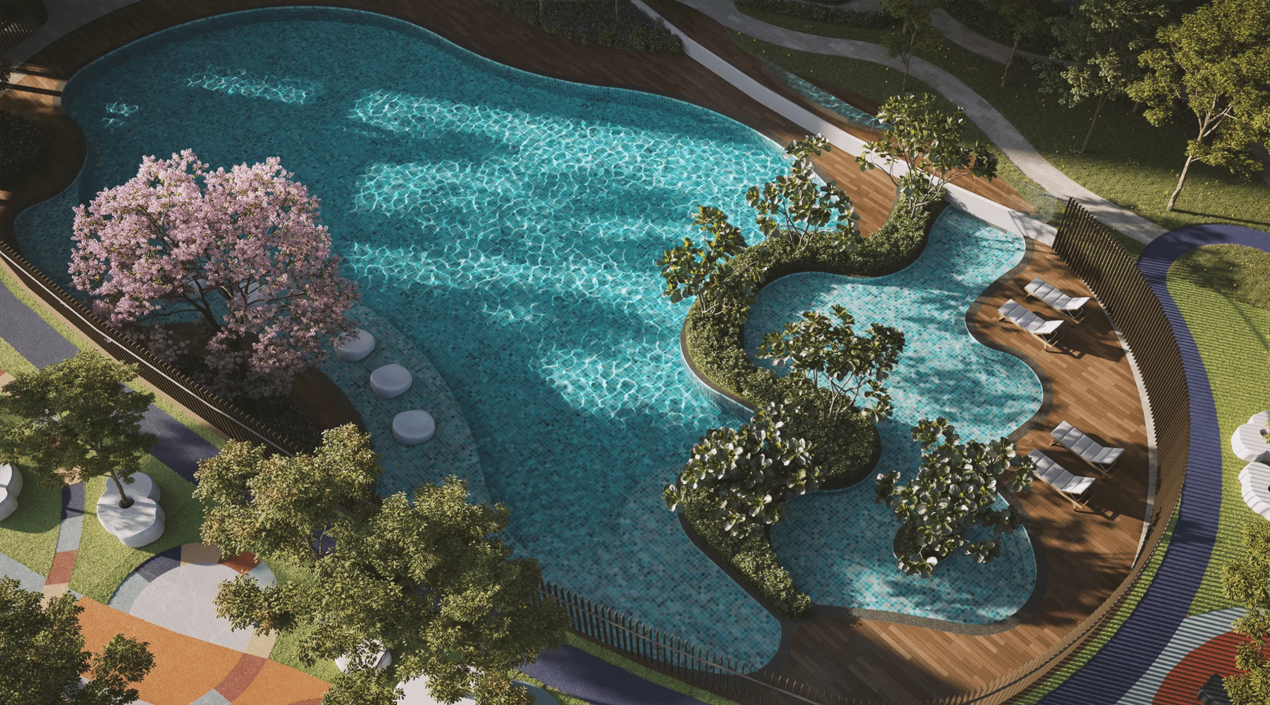 雪兰莪梳邦再也 Tropicana Metropark Amika Residences 8 楼东园平台中央泳池
