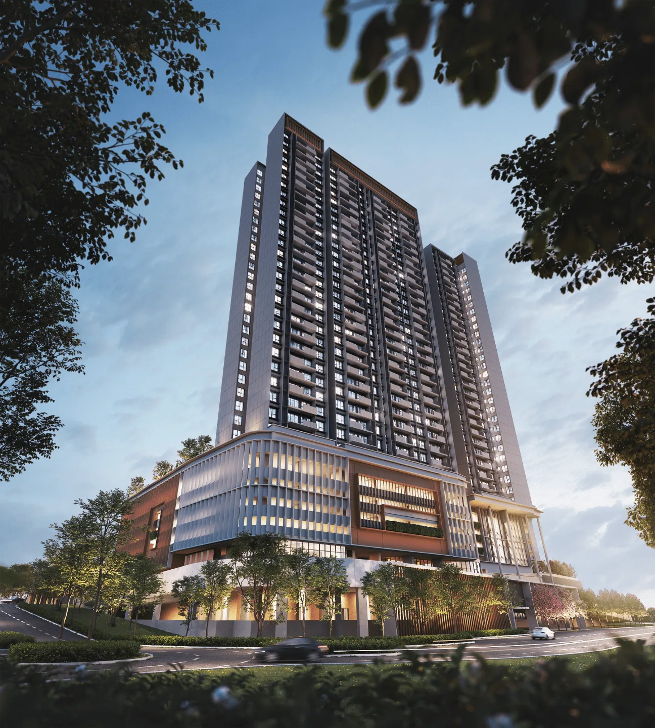 雪兰莪梳邦再也 Tropicana Metropark Amika Residences 街道视角建筑外观