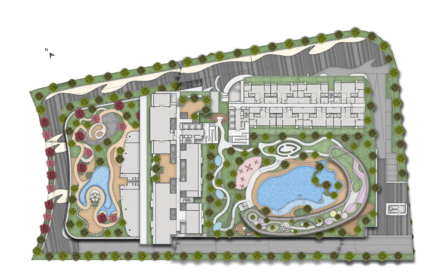 雪兰莪梳邦再也 Tropicana Metropark Amika Residences 五个楼层的设施平面图