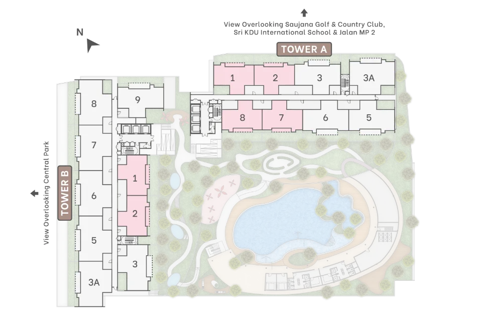 雪兰莪梳邦再也 Tropicana Metropark Amika Residences A 型 883 平方尺户型总览