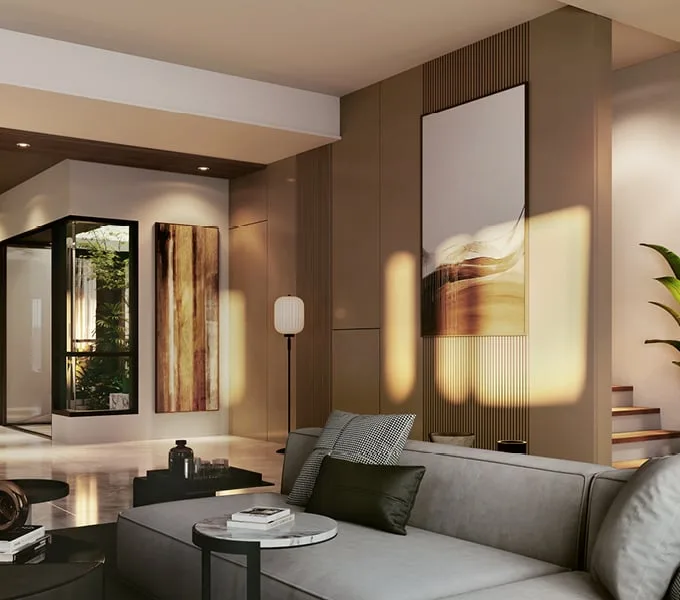 雪兰莪 Ara Damansara 森那美 Andara A1 型一楼玄关与客厅