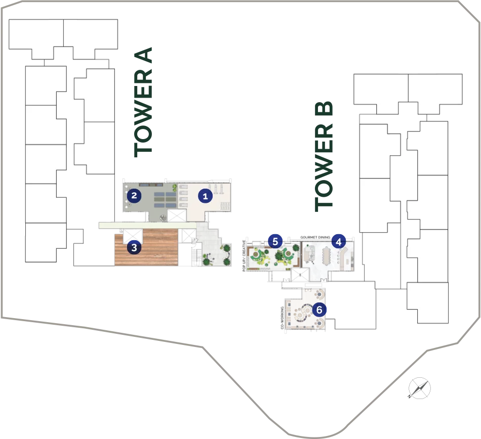 Level 41 rooftop facilities plan at Anja Residences @ Bangi by Avaland, Bandar Baru Bangi, Selangor