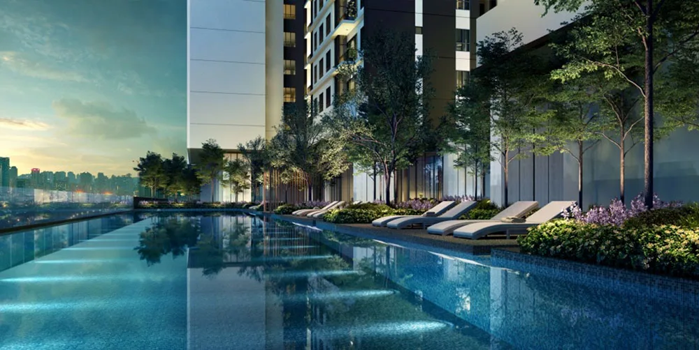 The 50 metre crystalline lap pool at Aras Residences OUG @ WCity OUG by WCT Land, Taman OUG, Kuala Lumpur