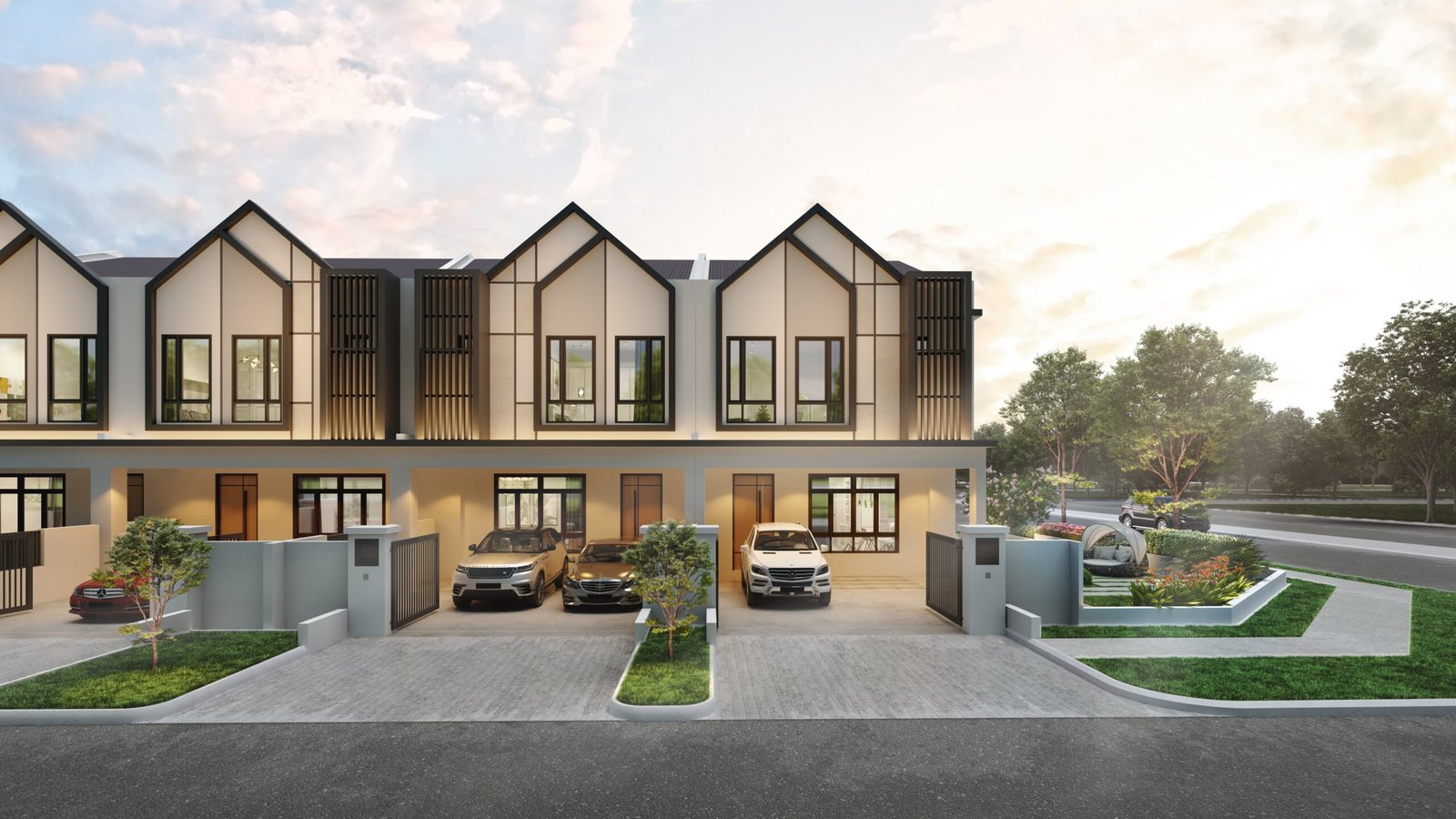 Astera @ Impian Hills Type A facade — 1,939 sq ft four-bedroom three-bathroom two-storey terrace home, Ulu Tiram, Johor