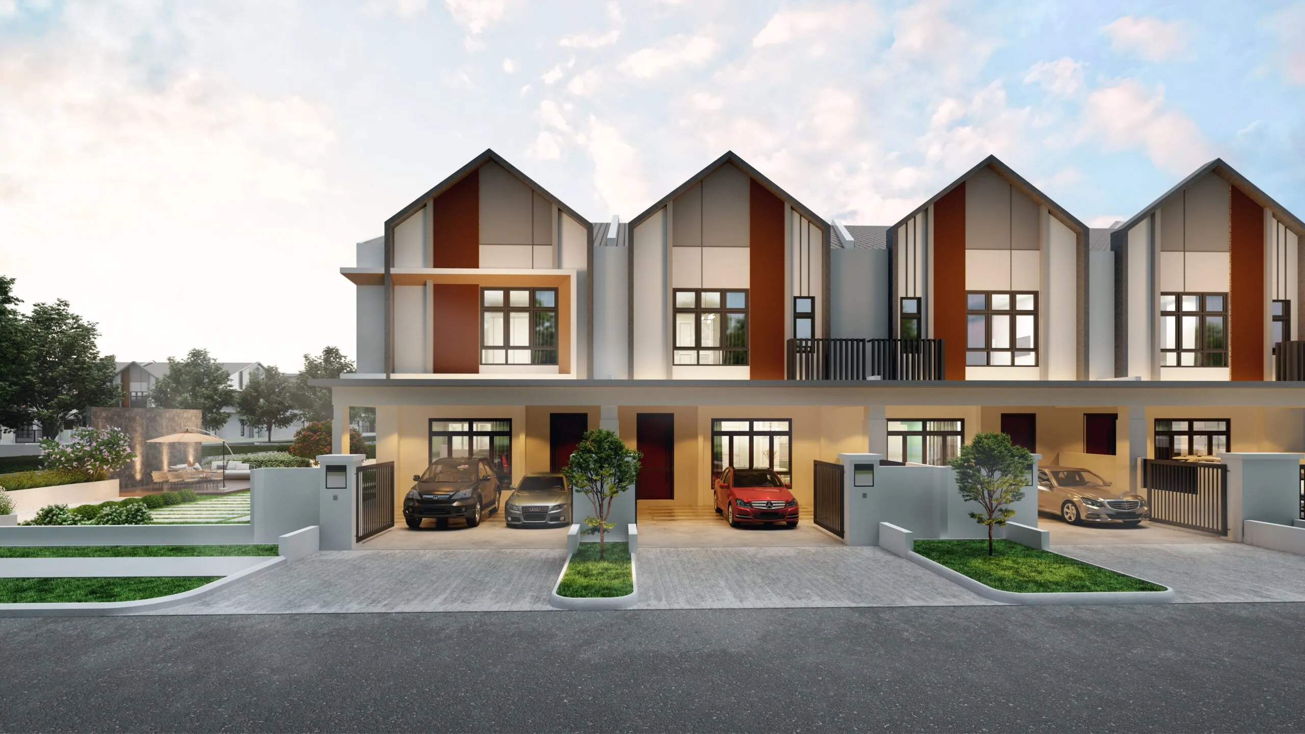 Astera @ Impian Hills Type B facade — 2,141 sq ft four-bedroom four-bathroom two-storey terrace home, Ulu Tiram, Johor