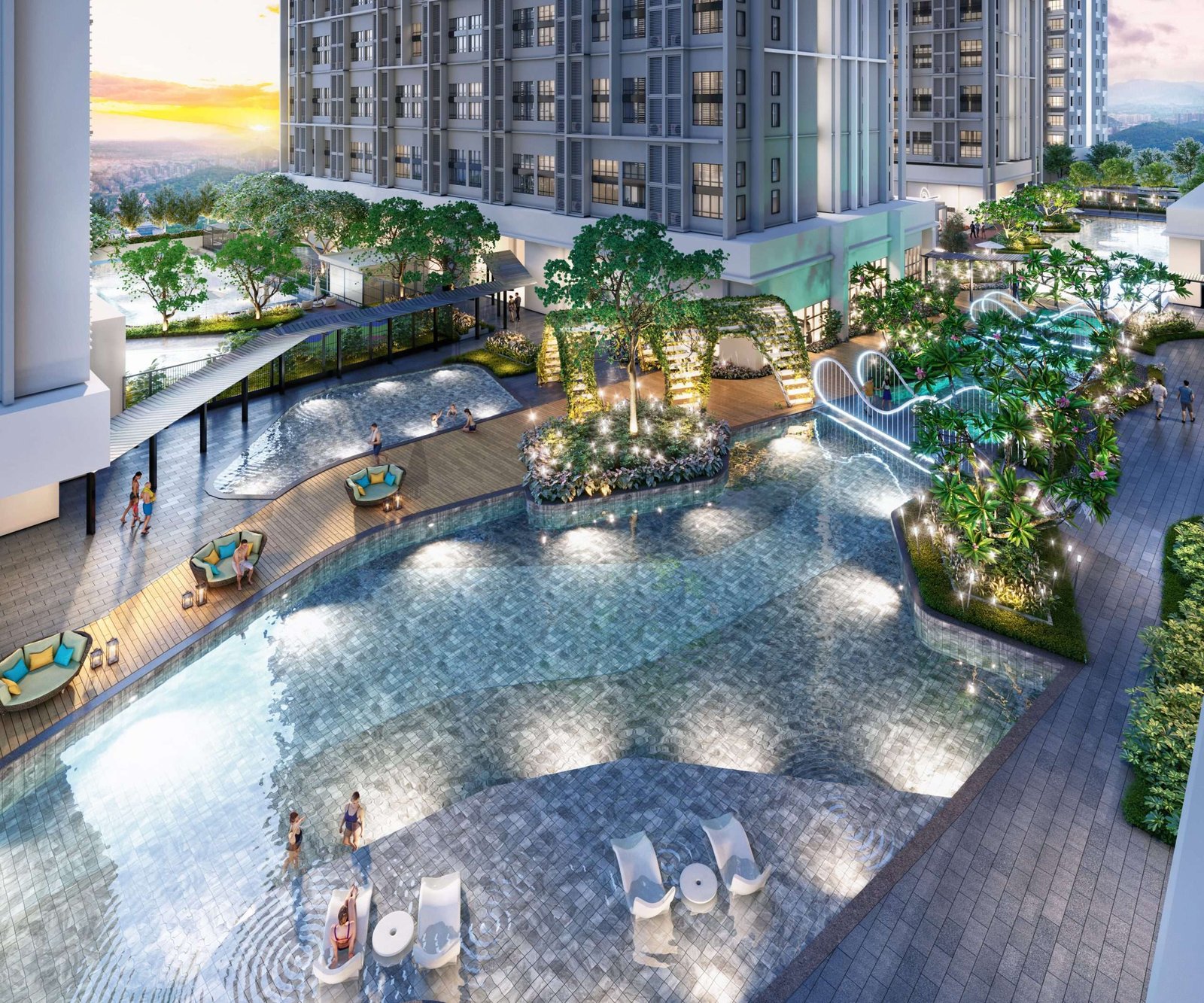 Arrival drop-off porch at Astrum Ampang, the Setia Awan transit-oriented development on Jalan Jelatek, Kuala Lumpur