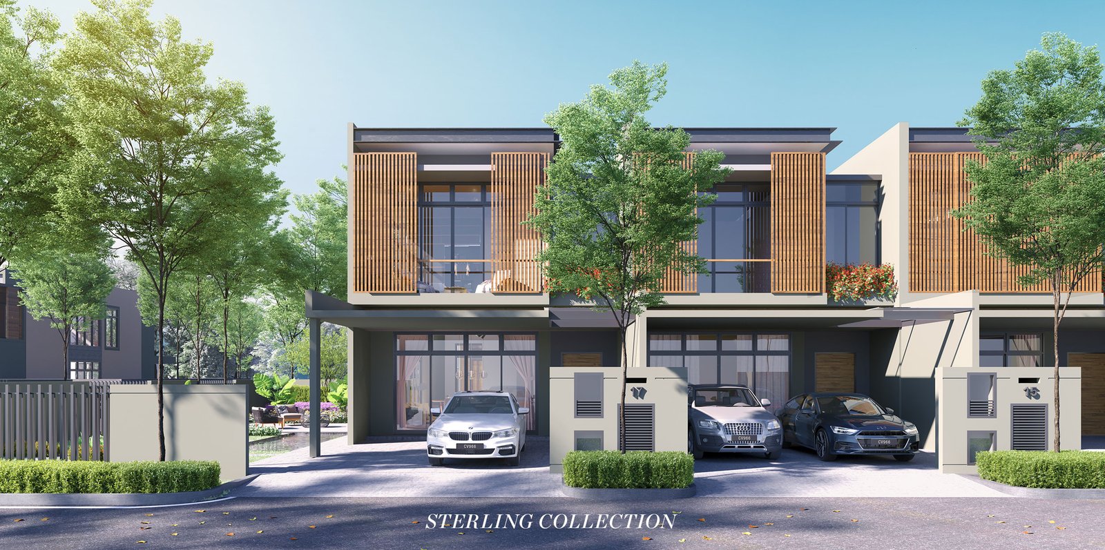 Sterling Collection interior at Aurora Resort Villas showing four en-suite bedrooms, powder room and utility room, Iskandar Puteri