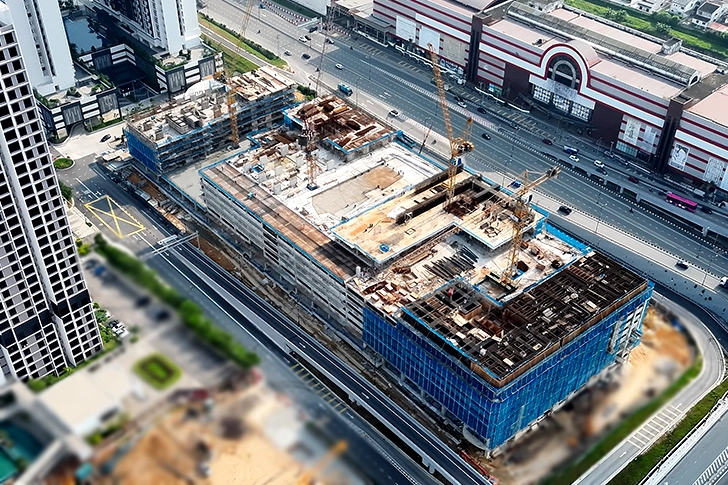 Avenue Residences construction progress photograph dated 30 June 2026, MBW City, Johor Bahru