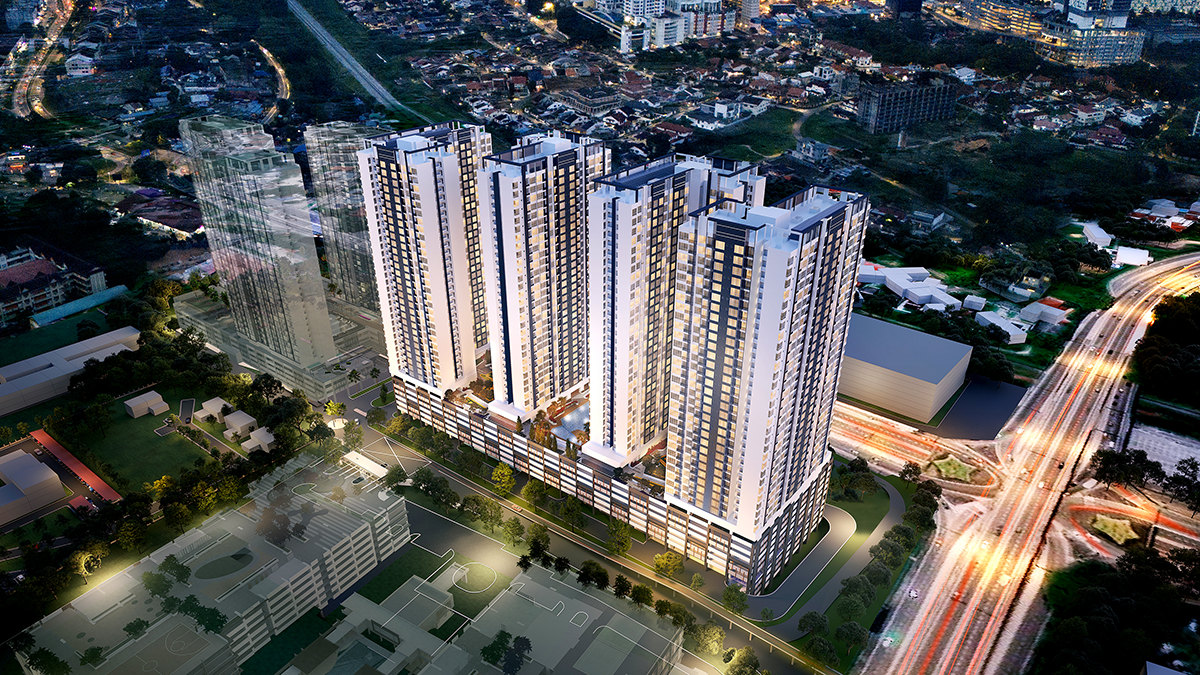 Facilities deck at Avenue Residences, MBW City, Johor Bahru — developer artist's impression