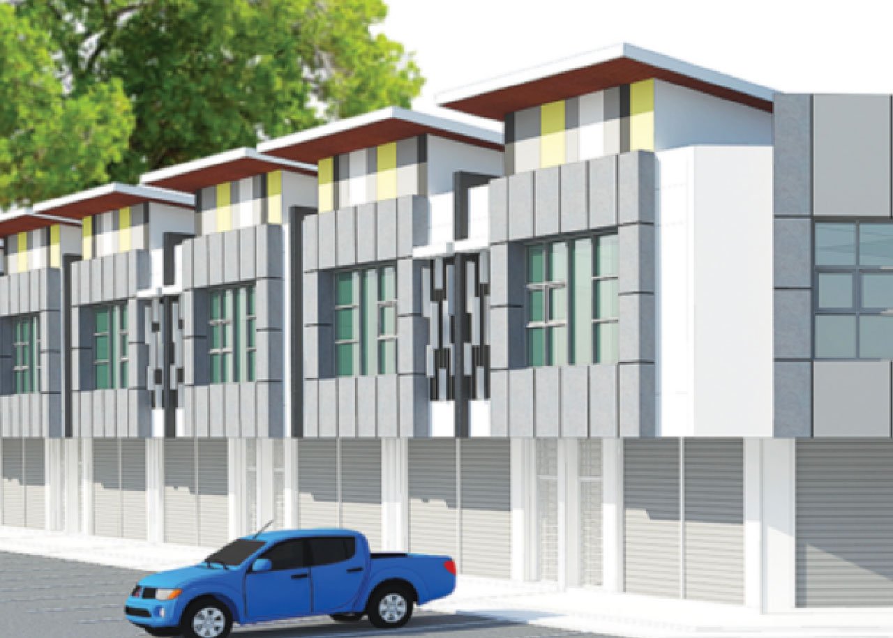 Two-storey shop offices in the commercial component of Bandar Tiram township, Ulu Tiram, Johor