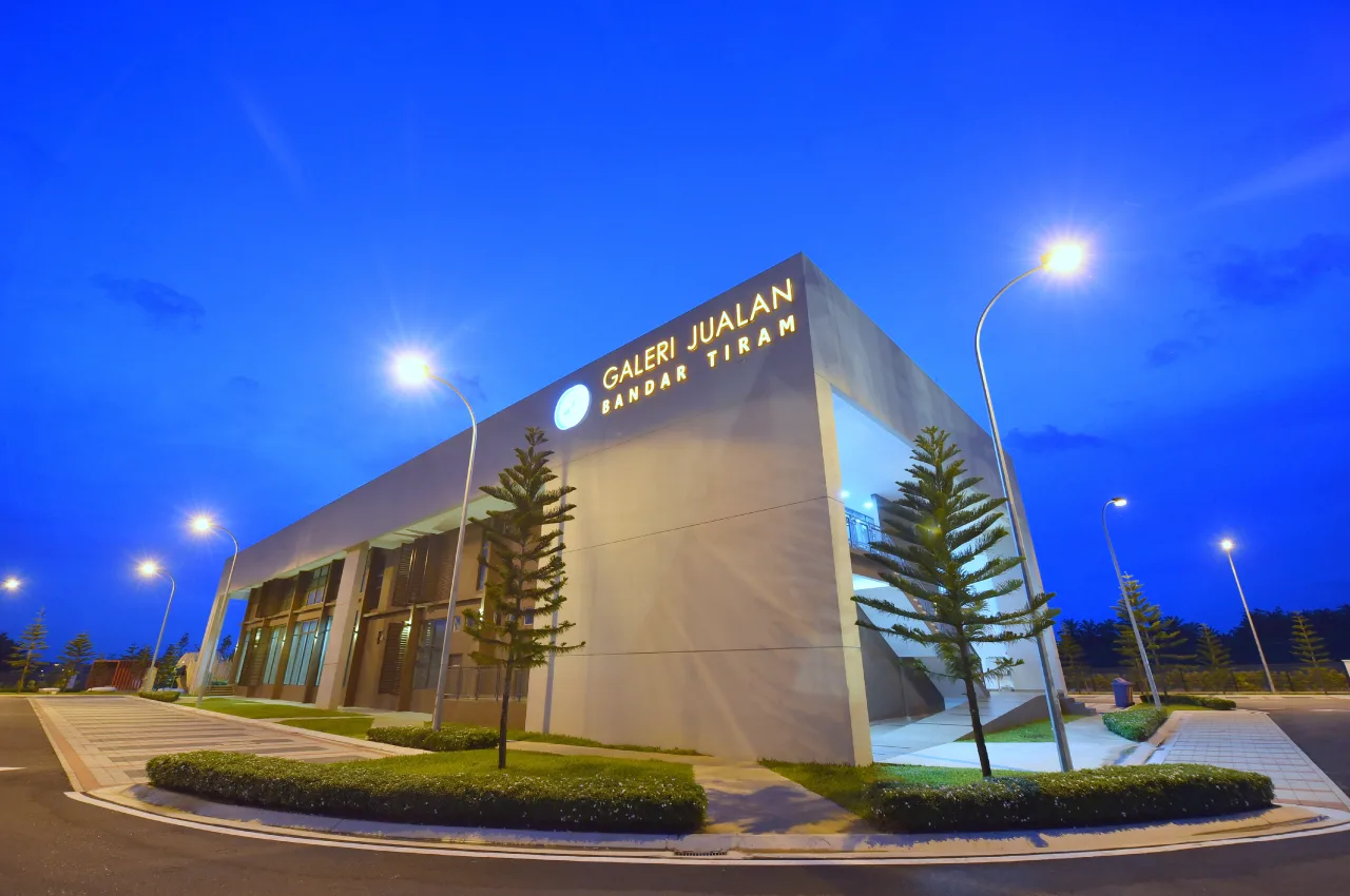 Exterior view of the Bandar Tiram sales gallery building, JLG Land Berhad, Ulu Tiram, Johor