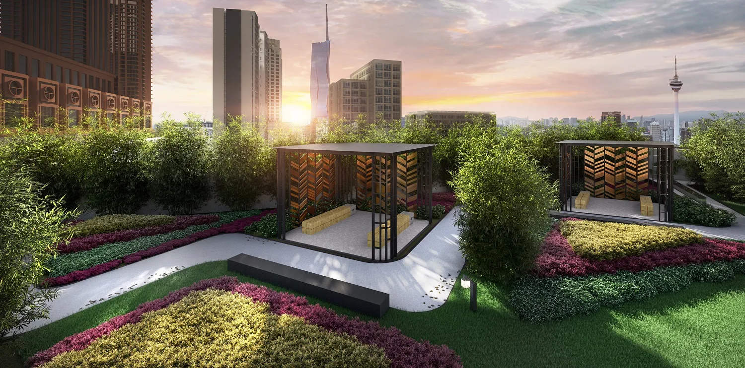 Branniganz Suites @ Bukit Bintang 的 Garden Walk 园景步道