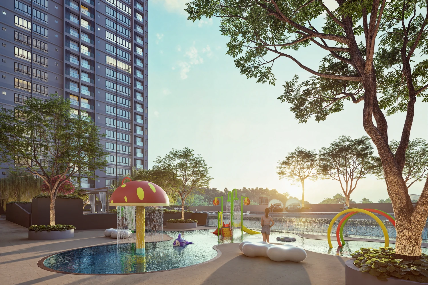 Calia Residences by PGB Kids Fun Pool and shallow pool in the Kids Corner zone on Level 7, Danga Bay, Johor Bahru