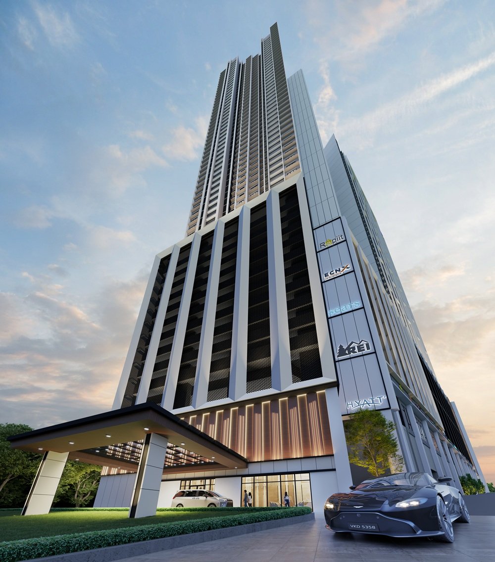 Brixton Tower facade at Causewayz Square @ JBCC freehold development, Johor Bahru City Centre