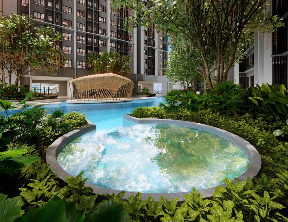Spa in D' Nature jacuzzi on the Level 12 podium at Causewayz Square @ JBCC, Johor Bahru
