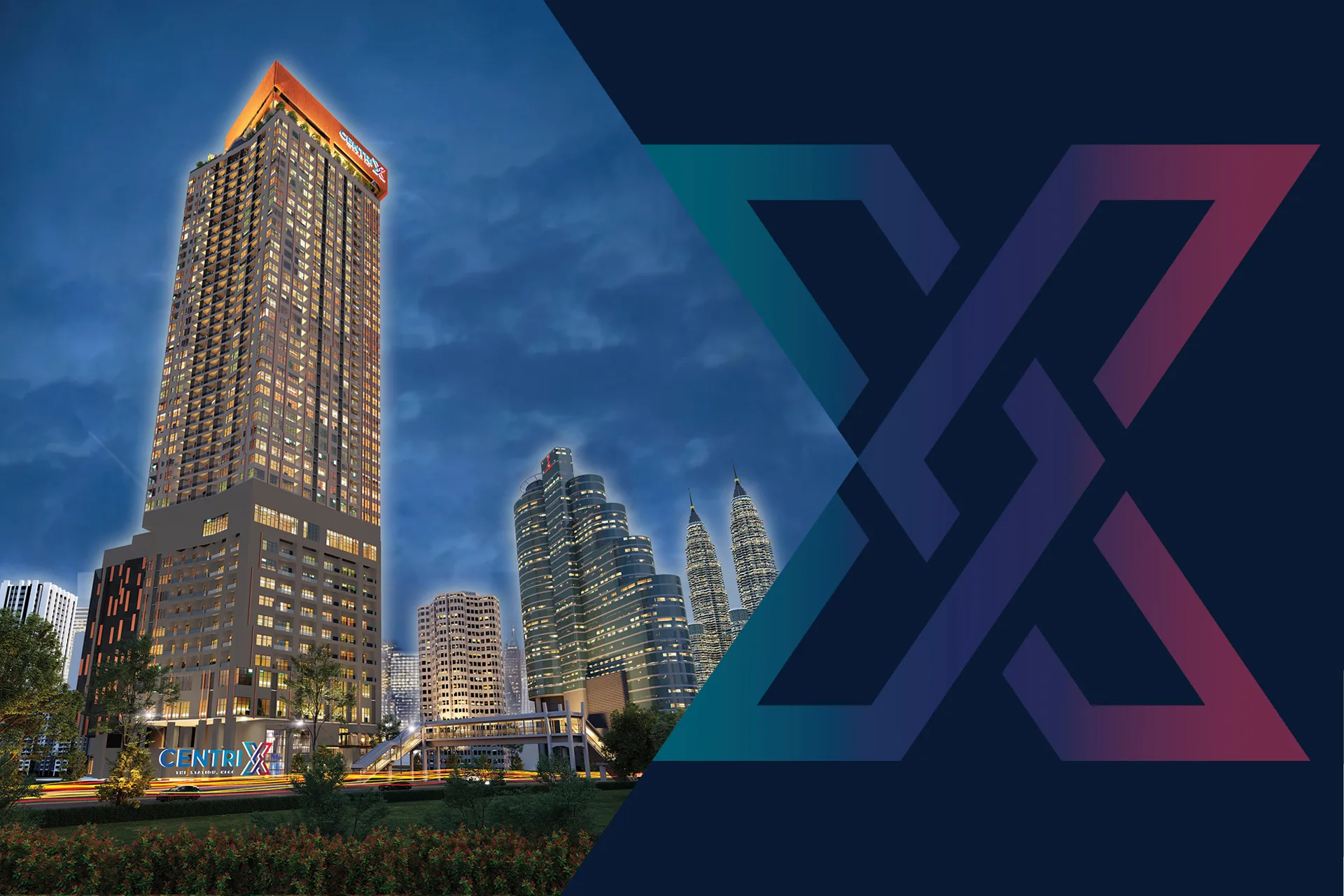 Centrix The Station KLCC in its Kuala Lumpur city context between the Klang River and the Golden Triangle