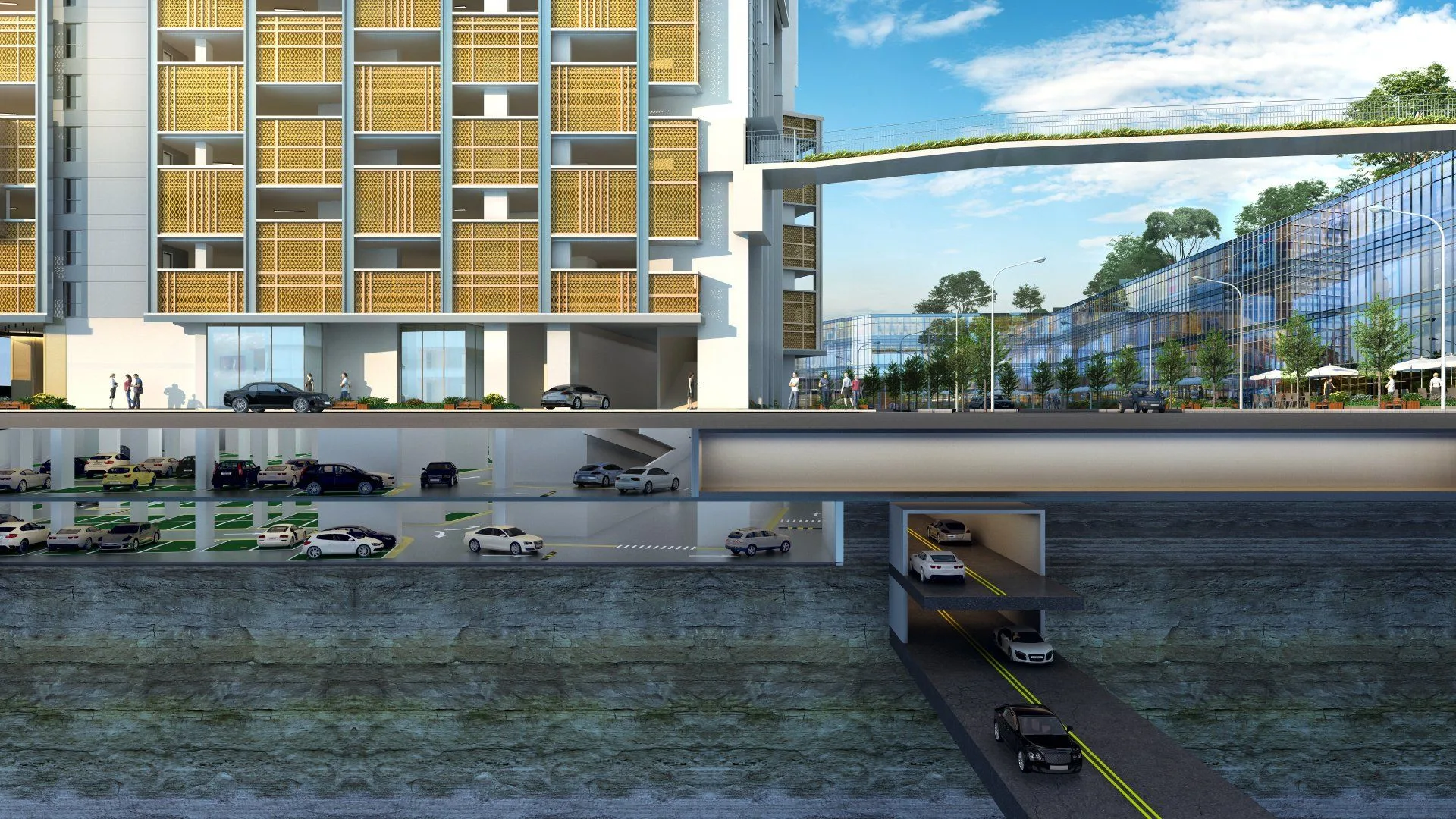 Basement car park at CORE Residence @ TRX by CORE Precious Development, Tun Razak Exchange, Kuala Lumpur