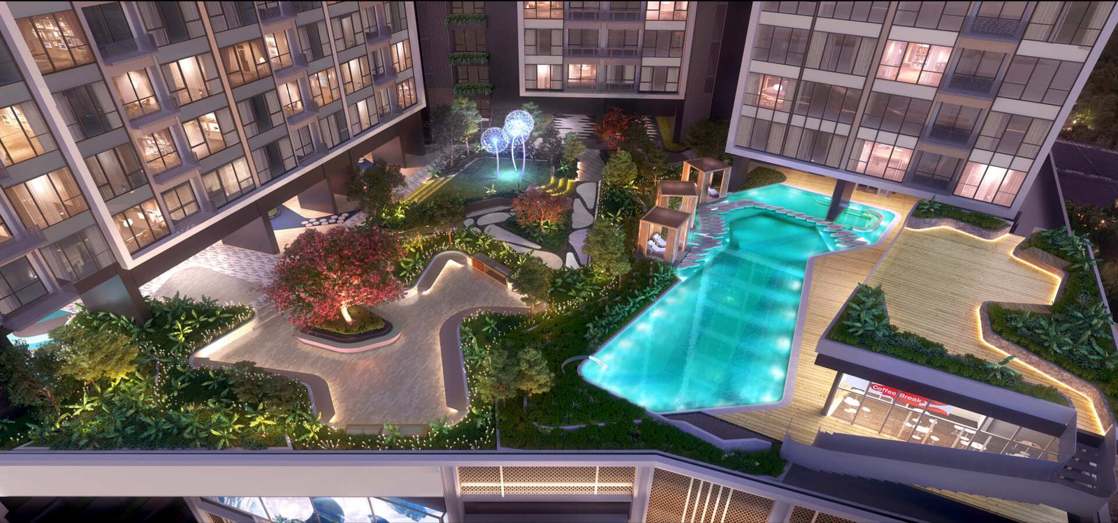 Communal lounge area, second view at CORE Residence @ TRX by CORE Precious Development, Tun Razak Exchange, Kuala Lumpur