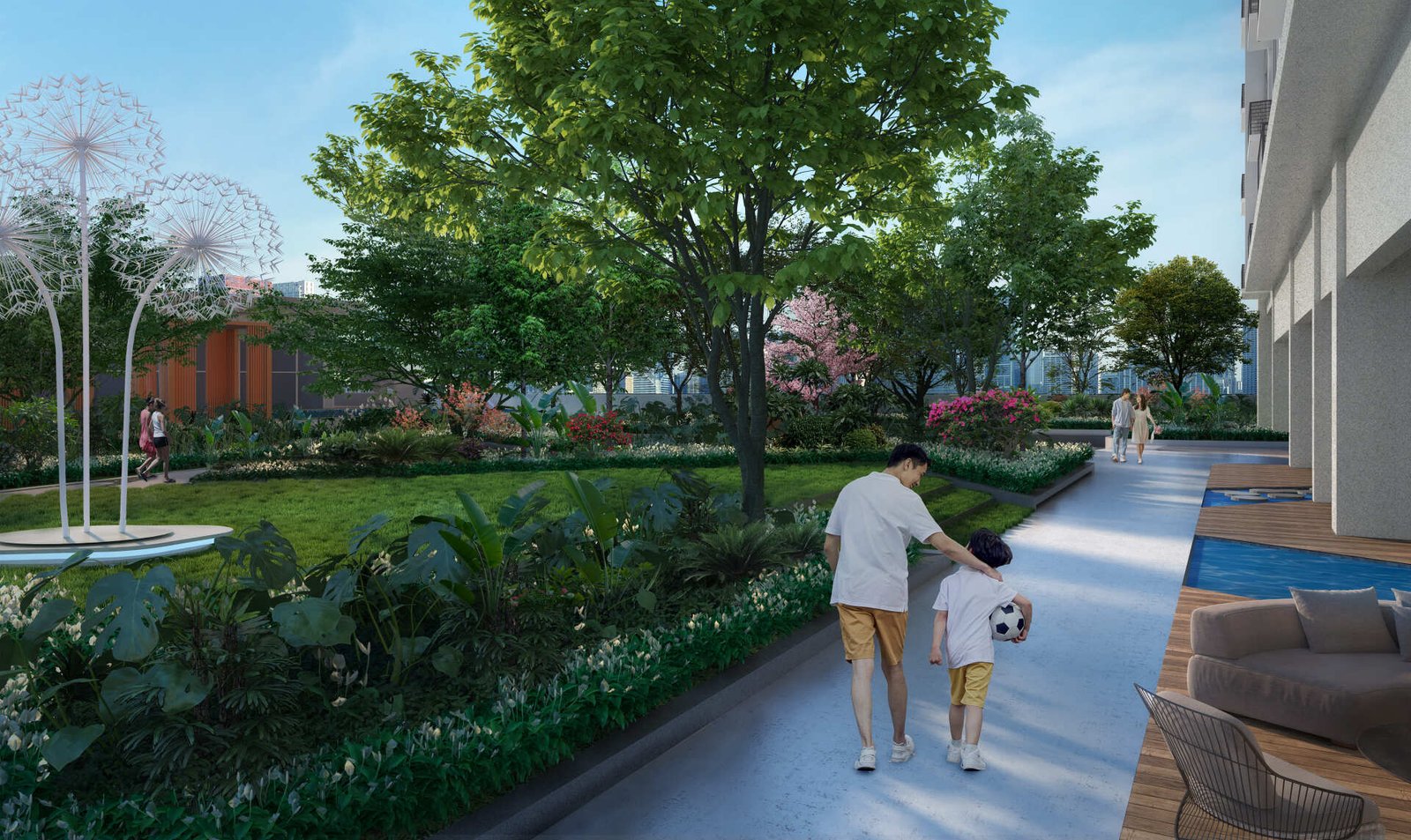 Level 7 landscaped garden, first view at CORE Residence @ TRX by CORE Precious Development, Tun Razak Exchange, Kuala Lumpur
