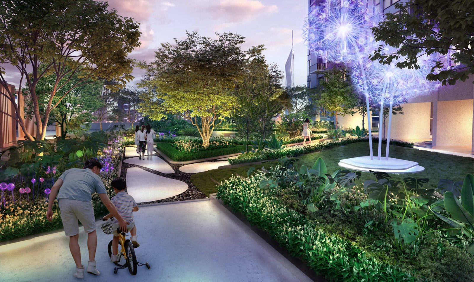Level 7 landscaped garden, second view at CORE Residence @ TRX by CORE Precious Development, Tun Razak Exchange, Kuala Lumpur