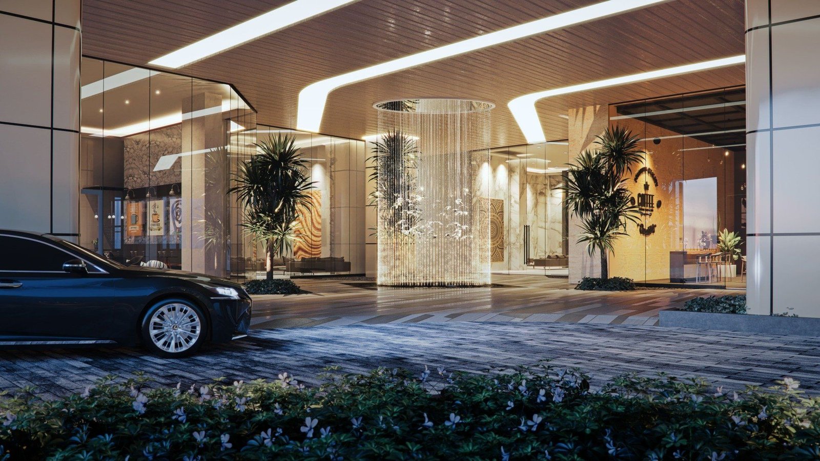 Main drop-off and arrival court at CORE Residence @ TRX by CORE Precious Development, Tun Razak Exchange, Kuala Lumpur