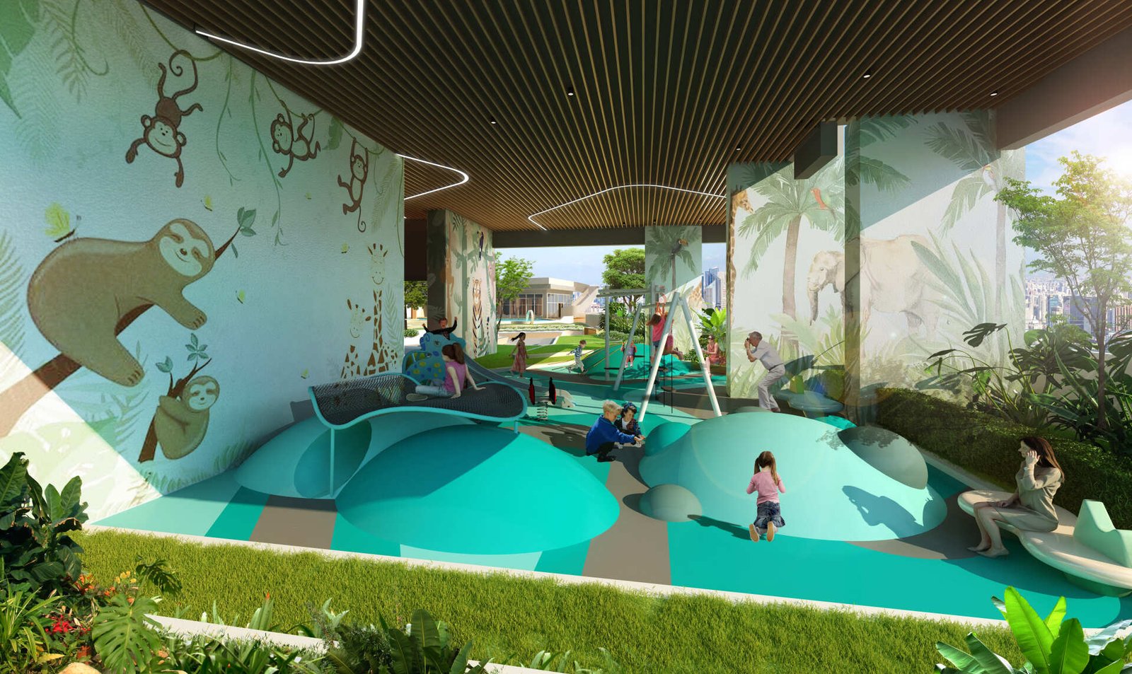 Outdoor playground on the facilities podium at CORE Residence @ TRX by CORE Precious Development, Tun Razak Exchange, Kuala Lumpur
