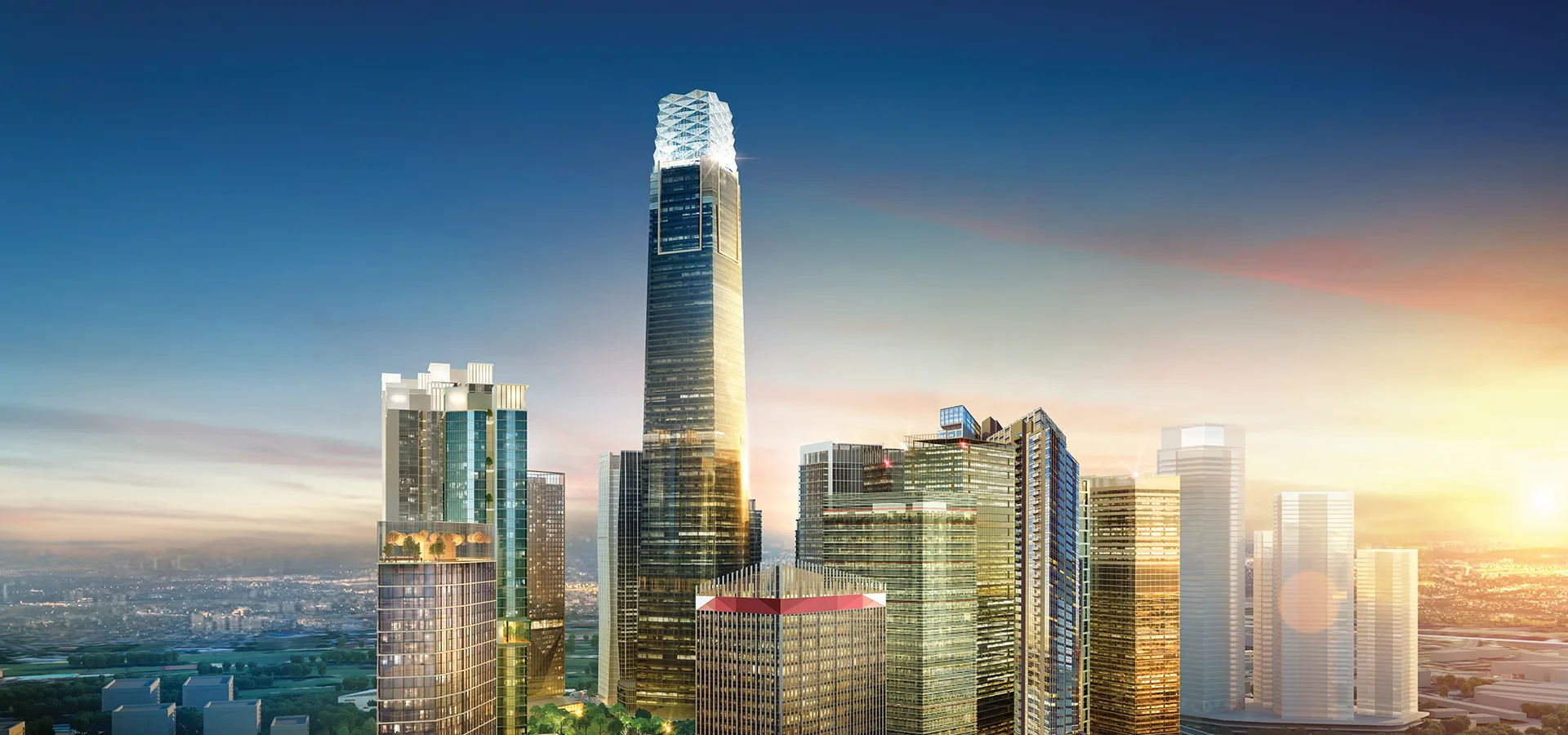 Tower key visual across the TRX skyline at CORE Residence @ TRX by CORE Precious Development, Tun Razak Exchange, Kuala Lumpur