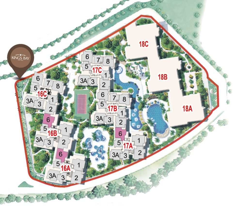 Country Garden Danga Bay 3-bedroom floor plan, 1,264 to 1,311 sq ft with three balconies, Johor Bahru