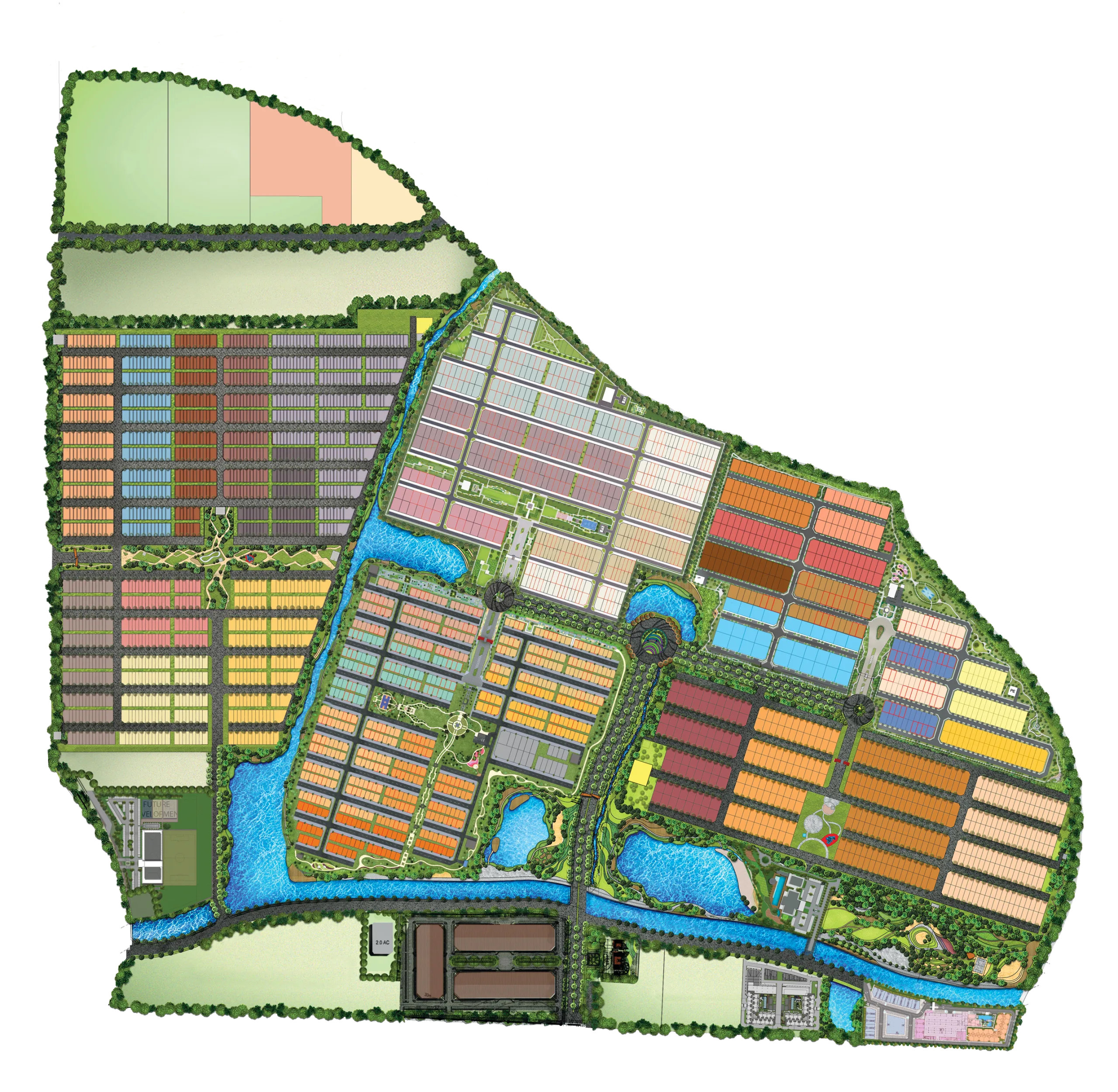 EcoWorld's official Eco Spring and Eco Summer township masterplan showing the Santai precinct, Tebrau, Johor Bahru